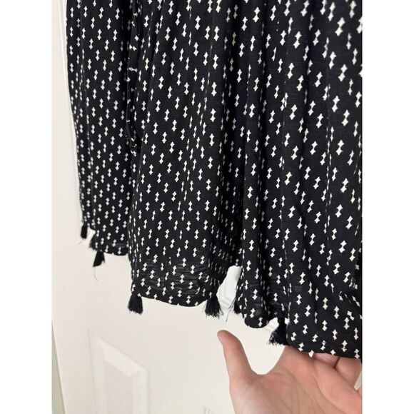 M Black Sleeveless Tank Y2K Babydoll Romantic Whimsigoth Empire Boho Fairy - Picture 5 of 9